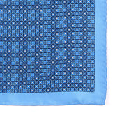 Light Blue Dot Motif 33cm Pocket Square - Tie Doctor